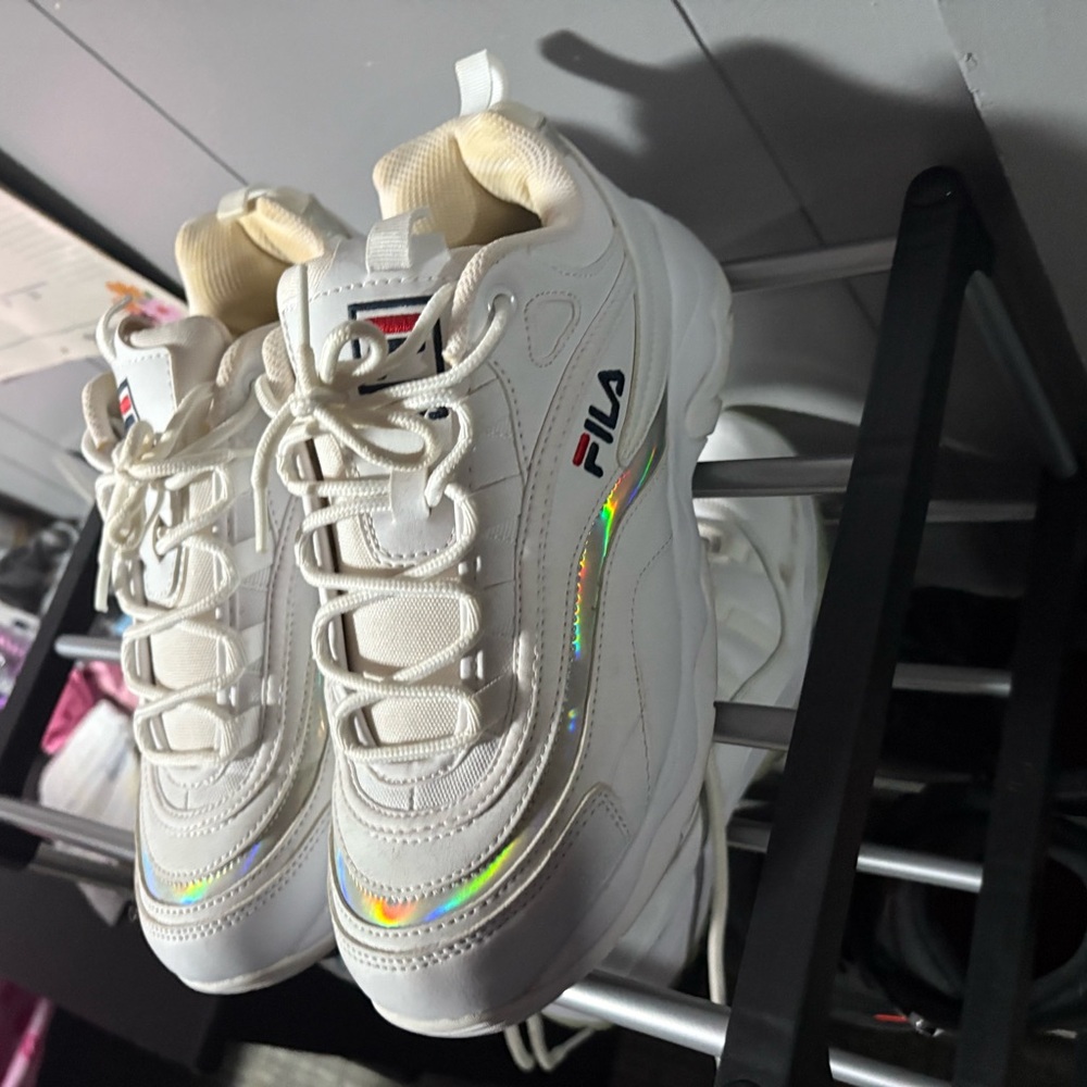 Fila Kids Iridescent White Sneakers